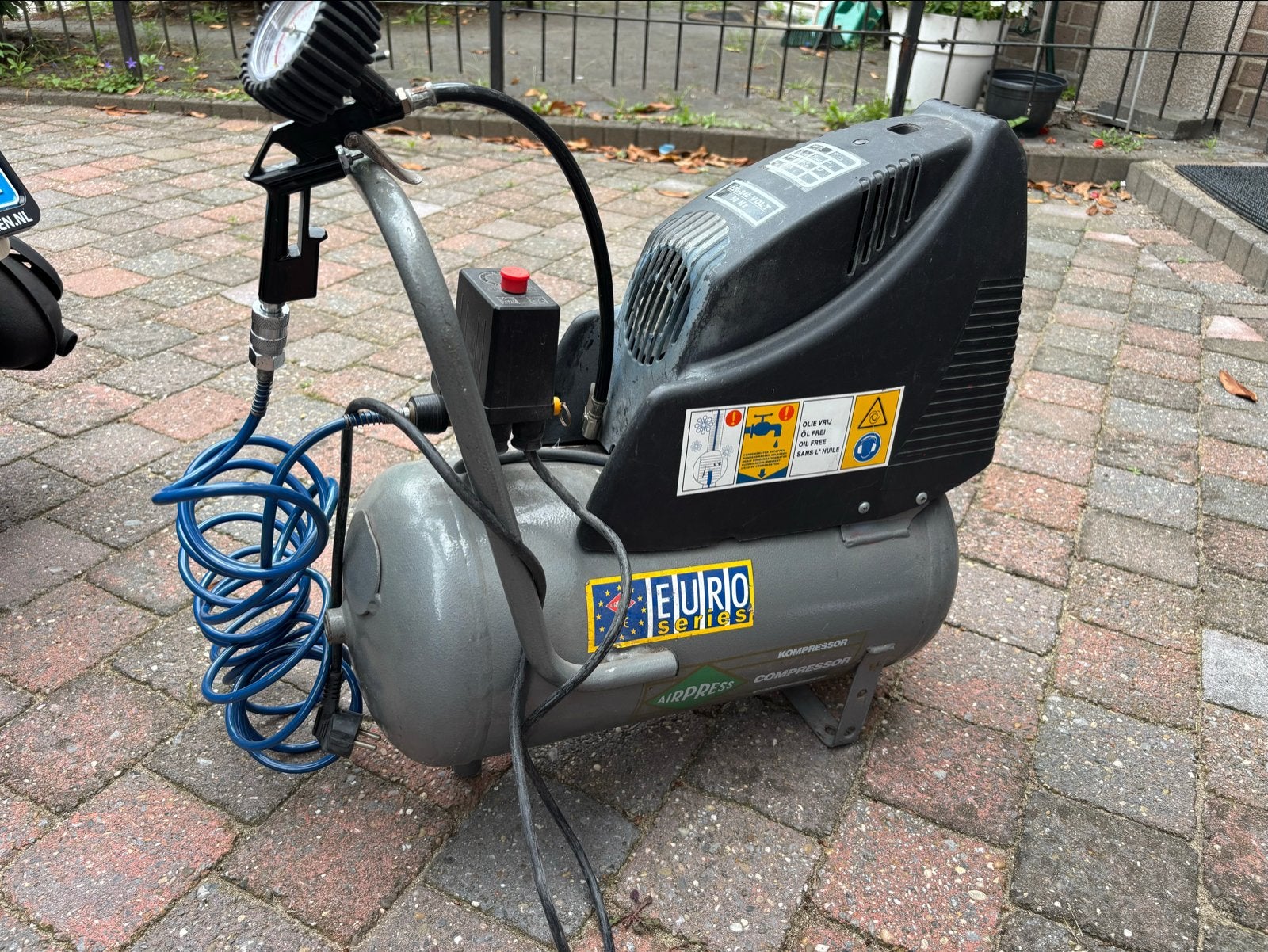 Airpress Compressor 1.5 PK - Euro Series, Doe-het-zelf en Verbouw, Compressors, Ophalen, Gebruikt, 6 tot 10 bar, Minder dan 200 liter/min
