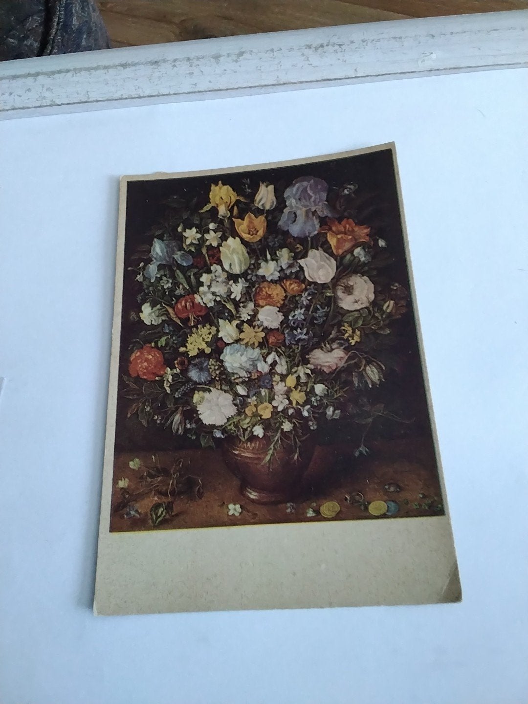 J. BREUGHEL.  BLOEMEN IN BRUINE VAAS, Ophalen of Verzenden, Voor 1920