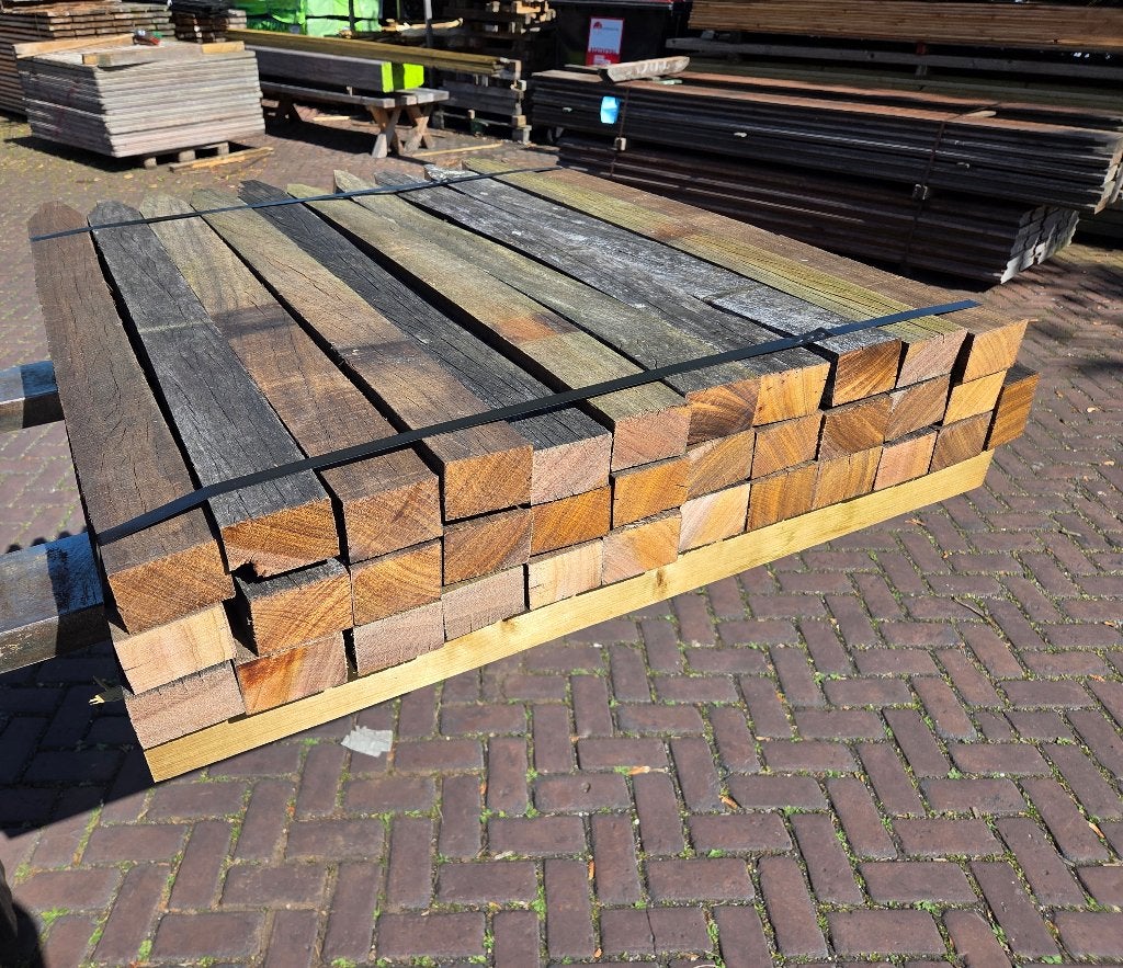 34 Hardhouten palen met punt 1.00 m lang - nr: HB56, Ophalen, Palen, Nieuw, Hardhout
