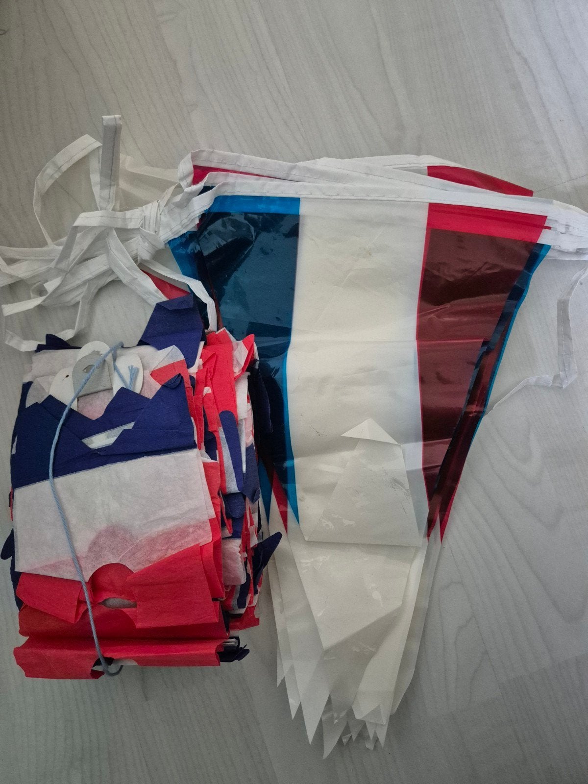 2x vlaggenlijn blauw-wit-rood, Diversen, Vlaggen en Wimpels, Ophalen