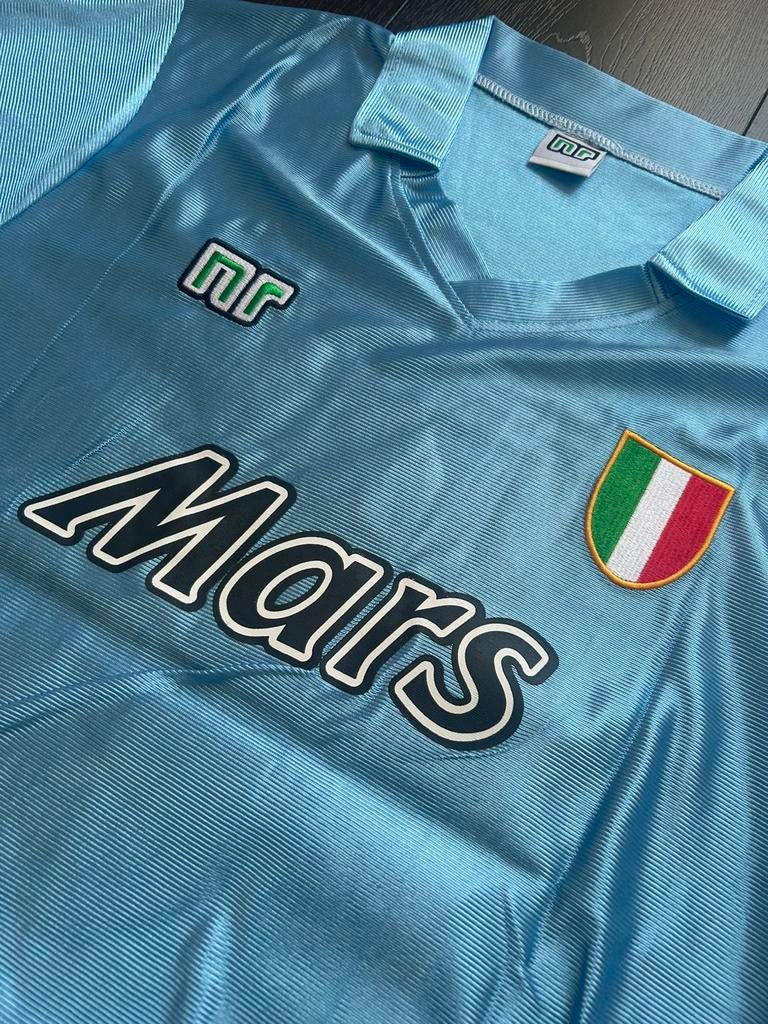 Retro Napoli Voetbal Shirt (L) - #10 (Maradona), Sport en Fitness, Voetbal, Maat L, Ophalen of Verzenden, Zo goed als nieuw, Shirt