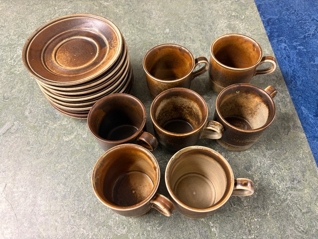 SERVIES Porsgrund Norway Lava - WD014, Huis en Inrichting, Waddinxveen, Gebruikt, Overige merken, Vintage