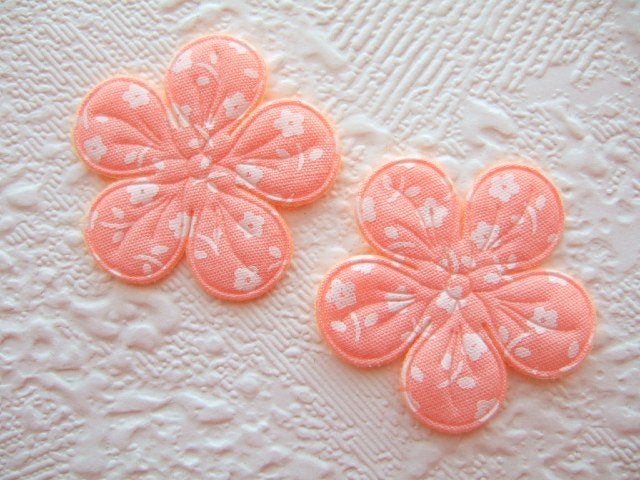 OPRUIMING ~ Zalm roze oranje bloemetjes bloem ~ 3,5 cm, -, -, Overige typen, Nieuw