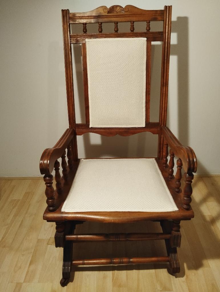 Heerlijke schommelstoel / Engelse rocker, Huis en Inrichting, Stoelen, Gebruikt, Eén, Wit, Ophalen