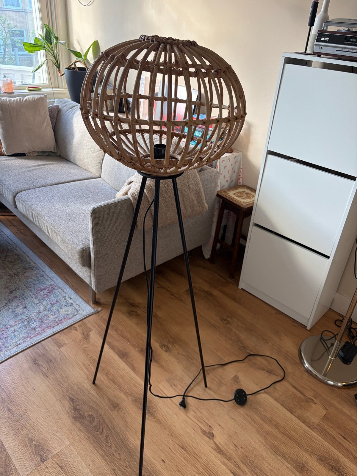 Staande lamp, Huis en Inrichting, Lampen | Vloerlampen, Ophalen, Gebruikt, Minder dan 100 cm