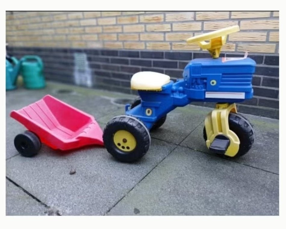 Tractor met kar, Kinderen en Baby's, Ophalen of Verzenden, Gebruikt, Overige merken, Met kar of aanhanger