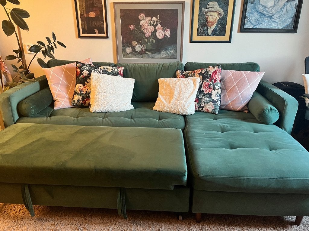 Luxe 3-seater sofa bed w/ lounge (hoek) from Maison du monde, Ophalen, Overige materialen, 250 tot 300 cm, Gebruikt