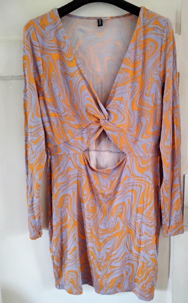 Jurken Nieuw Oranje Paars 97% Viscose Bruin Tribal maat L, Ophalen, Maat 42/44 (L), Nieuw, Oranje