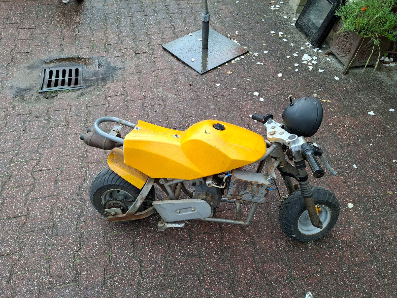 Pocket bike 50cc - Loopt goed, elektrische starter, licht, Fietsen en Brommers, Minibikes, Midibikes en Pitbikes, Ophalen
