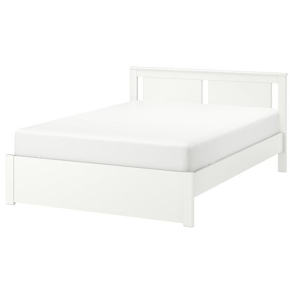 IKEA Songesand bed wit 160x200 cm met lattenbodem, Ophalen, Wit, Tweepersoons, Zo goed als nieuw