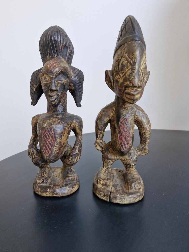Afrikaanse houten beeldjes uit west Afrika, Antiek en Kunst, Kunst | Beelden en Houtsnijwerken, Overige onderwerpen, Houtsnijwerk