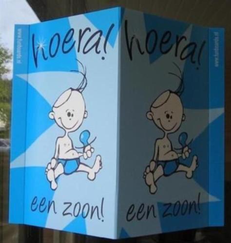 Te koop: raambord/makelaardsbord Hoera een zoon, Hobby en Vrije tijd, Ophalen, Versiering, Geboorte of Huwelijk