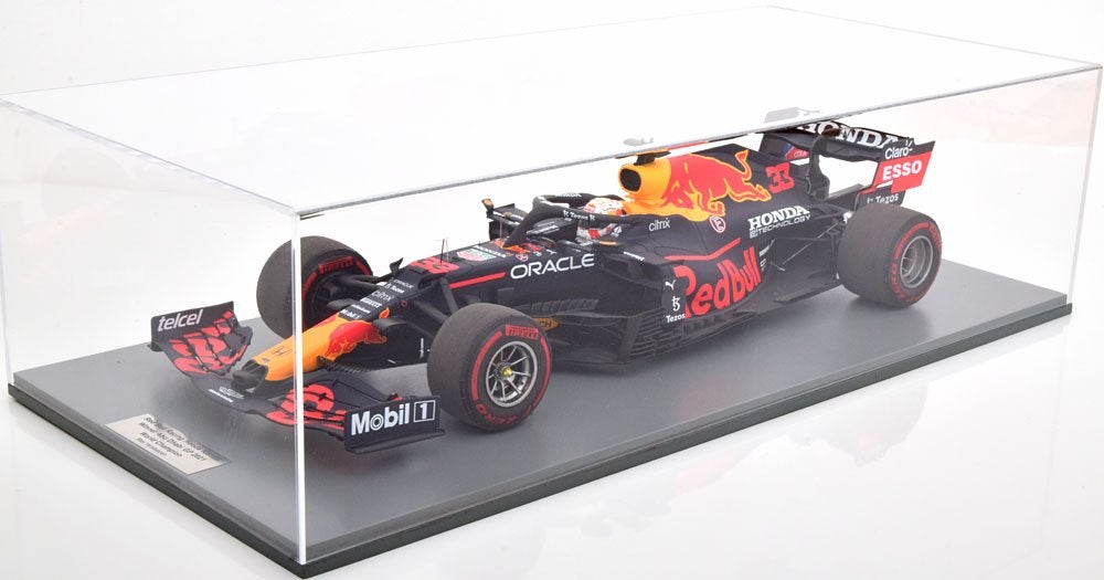 Spark Red Bull RB16b 2021 Abu Dhabi Max Verstappen 1:12, Ophalen, Zo goed als nieuw, 1:9 t/m 1:12, Auto