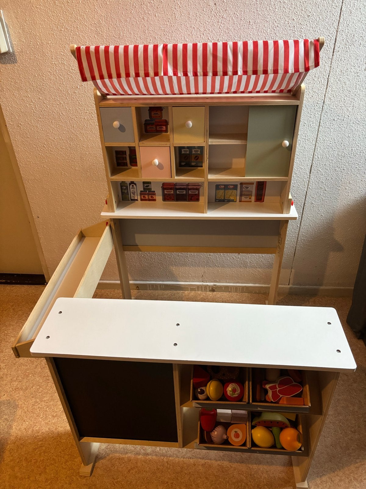 Lidl houten winkeltje met veel extra's, Ophalen, Zo goed als nieuw, Jongen of Meisje