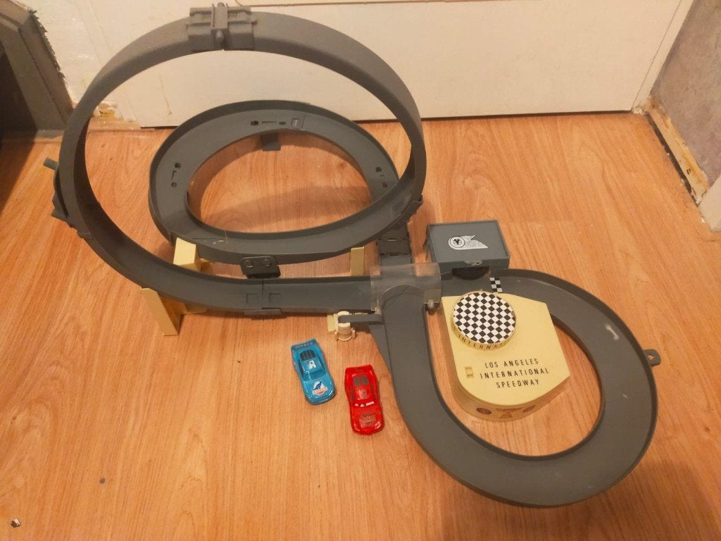 cars racebaan met 2 cars auto, Ophalen, Elektrisch, Overige merken
