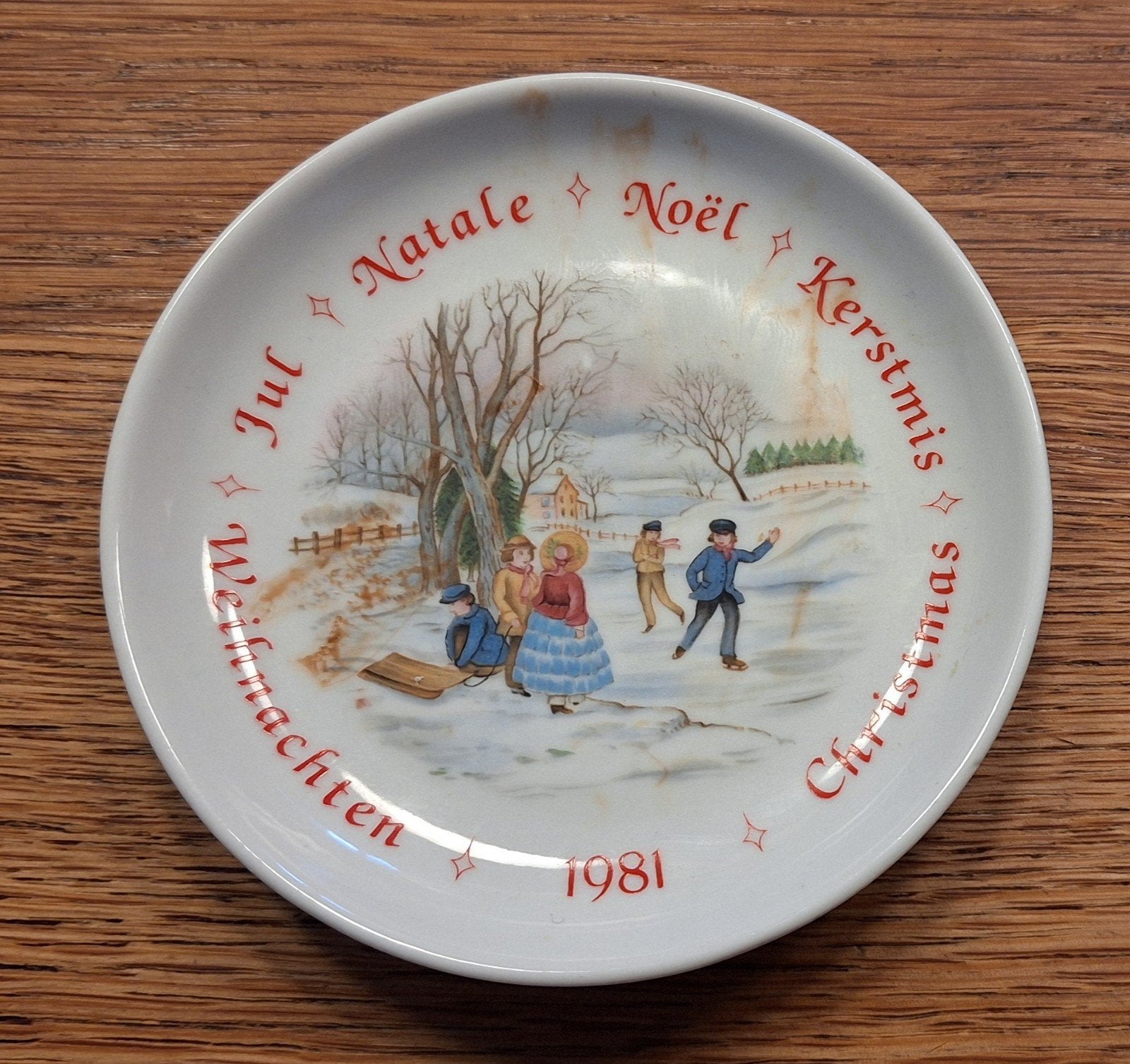 Vintage Avon Schwarzenhammer Kerstbordje 1981, Ophalen of Verzenden, Zo goed als nieuw