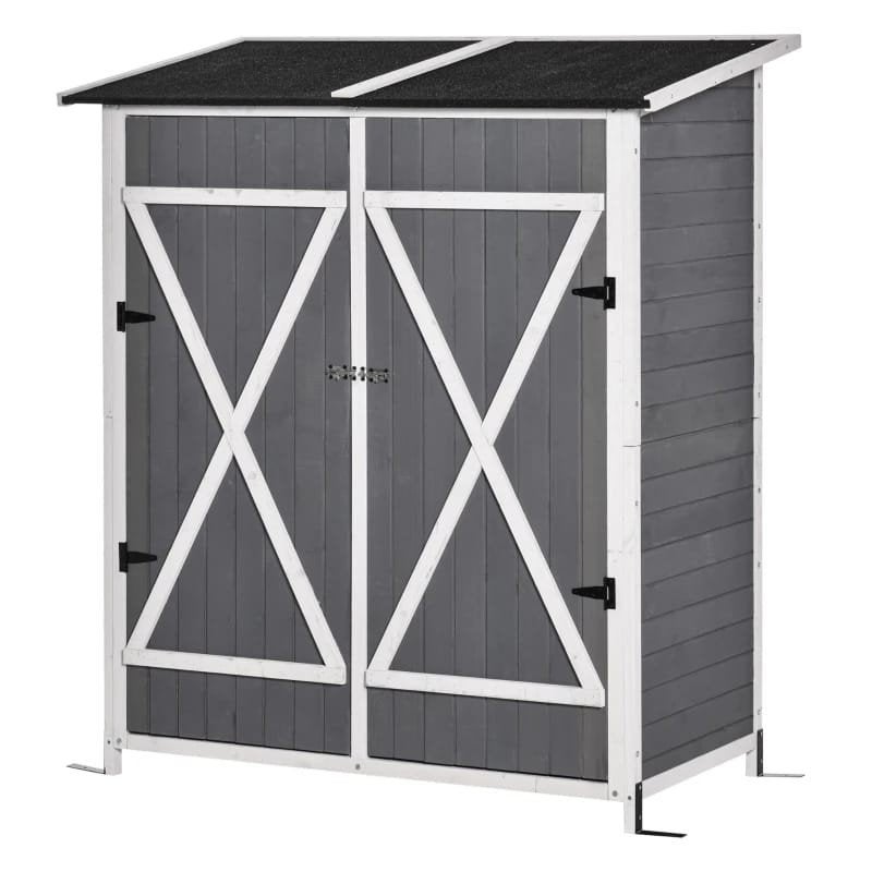 Houten Tuinberging tuinkast tuinhuis schuur Grijs, Tuin en Terras, Ophalen of Verzenden, Nieuw, Hout, Overige typen
