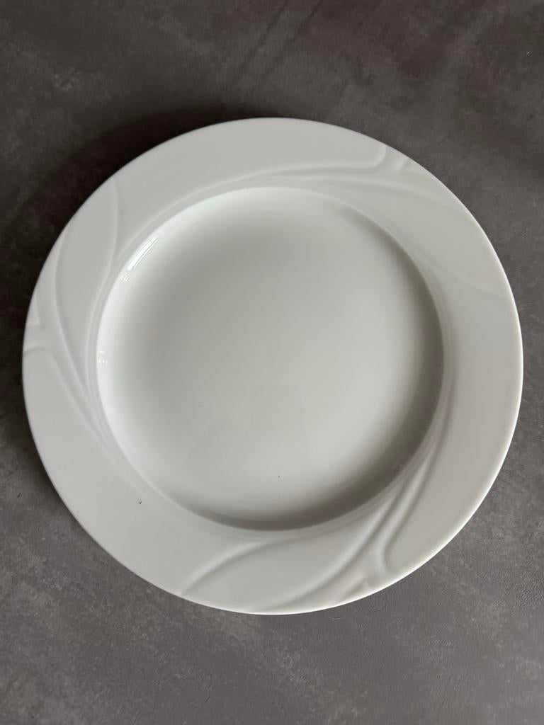 40 Witte Borden 26 cm Mosa servies, Huis en Inrichting, Keuken | Servies, Ophalen, Gebruikt, Bord(en), Effen