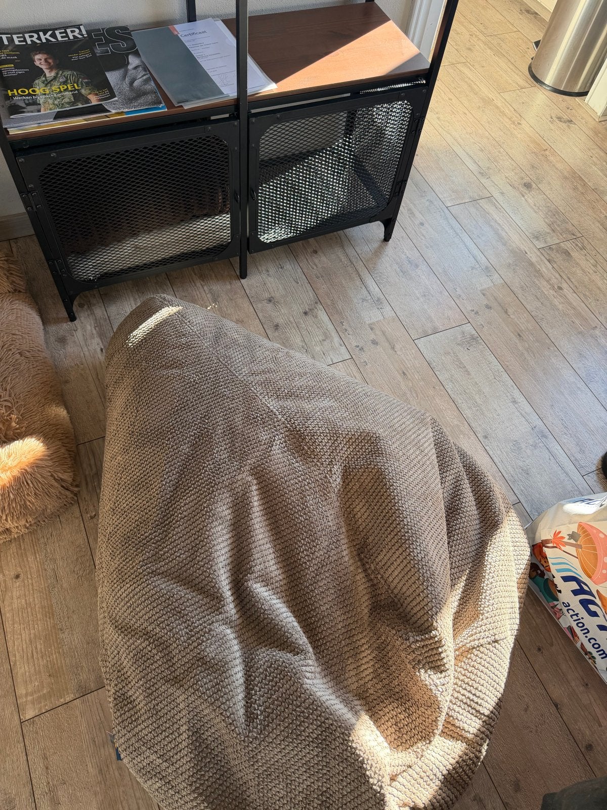 Grote zitzak - Comfortabel en stijlvol, Ophalen of Verzenden, Gebruikt, Beige, Zitzak