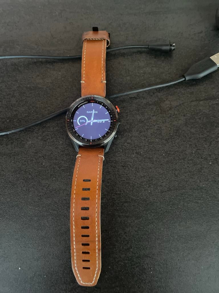 Garmin Approach S62 GPS Golfhorloge met extra bandje, Afstand, Zwart, IOS, Ophalen of Verzenden