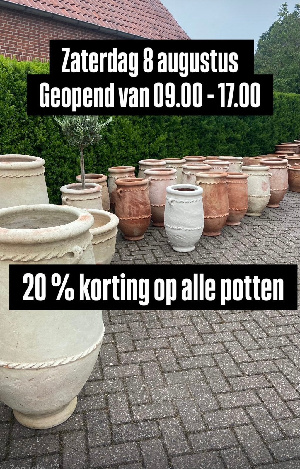 Marokkaanse terracotta tuinpotten / bloempotten, Ophalen, Overige materialen, Minder dan 60 cm, Rond