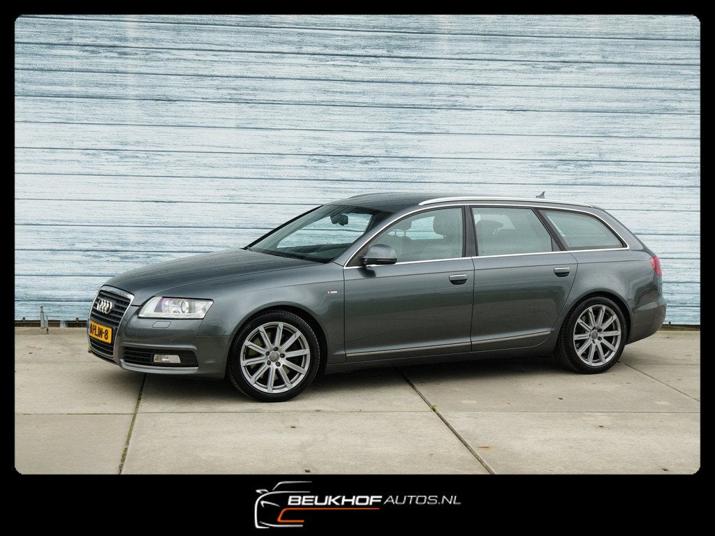 Audi A6 Avant 2.8 FSI S-Line Leer Trekhaak Xenon Navigatie, Euro 5, Gebruikt, Zwart, 93 €/maand