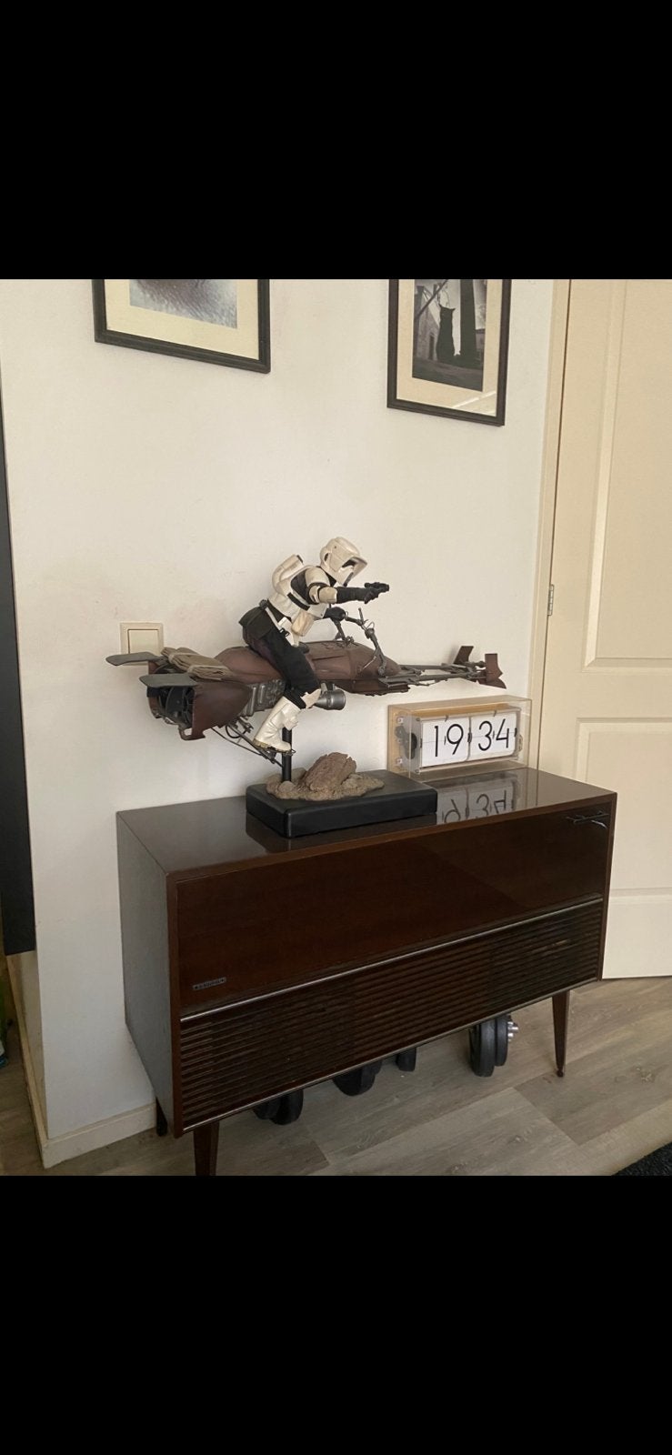 Sideshow scouttrooper on speederbike premium format, Verzamelen, Beelden en Beeldjes, Ophalen, Zo goed als nieuw