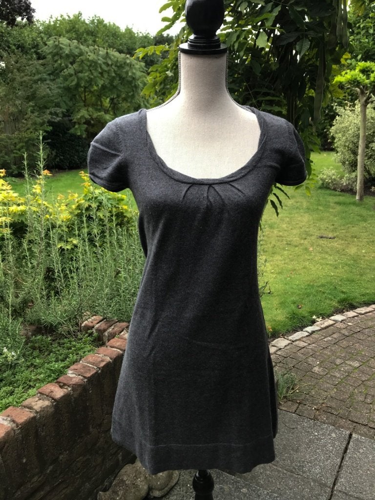 elegante grijze wollen jurk van Camaieu XS, Camaieu, Ophalen of Verzenden, Zo goed als nieuw, Maat 34 (XS) of kleiner