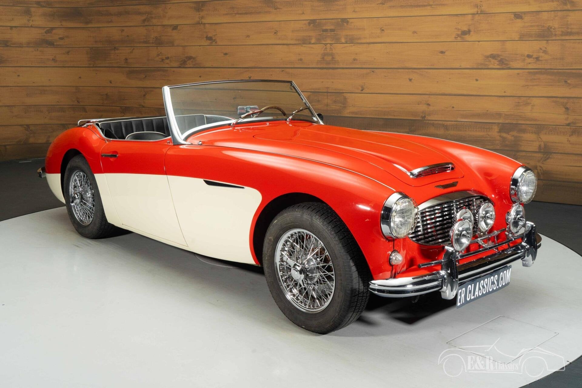 Austin-healey 100/6 Cabriolet | 1958, Auto's, Zwart, Leder, Bedrijf, Handgeschakeld