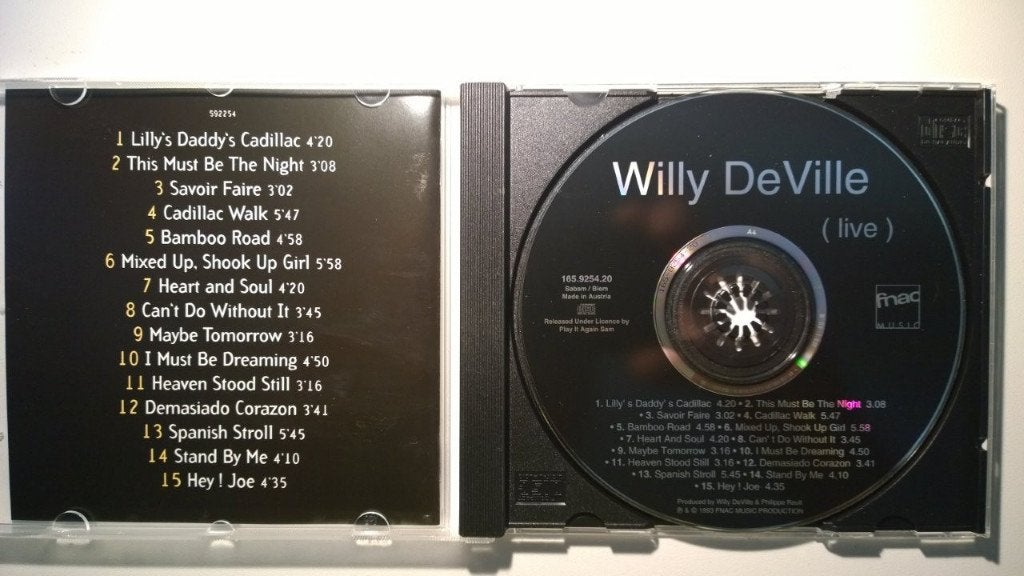Willy DeVille - (Live), Ophalen of Verzenden, Zo goed als nieuw, Jazz, Album