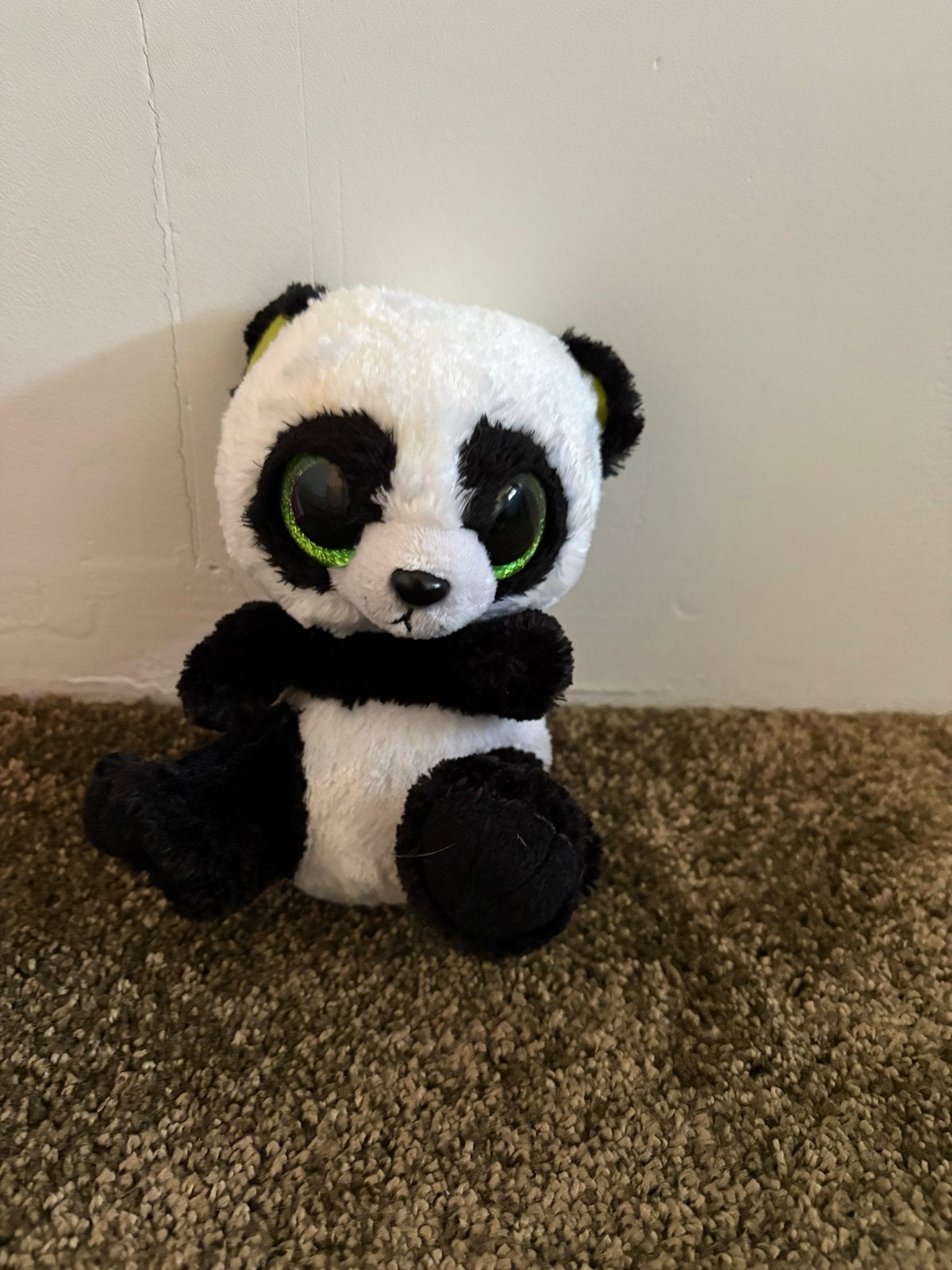 TY Beanie Boo's Bamboo Panda Knuffel - Zo goed als nieuw, Overige karakters, Overige typen, Zwart, Ophalen of Verzenden