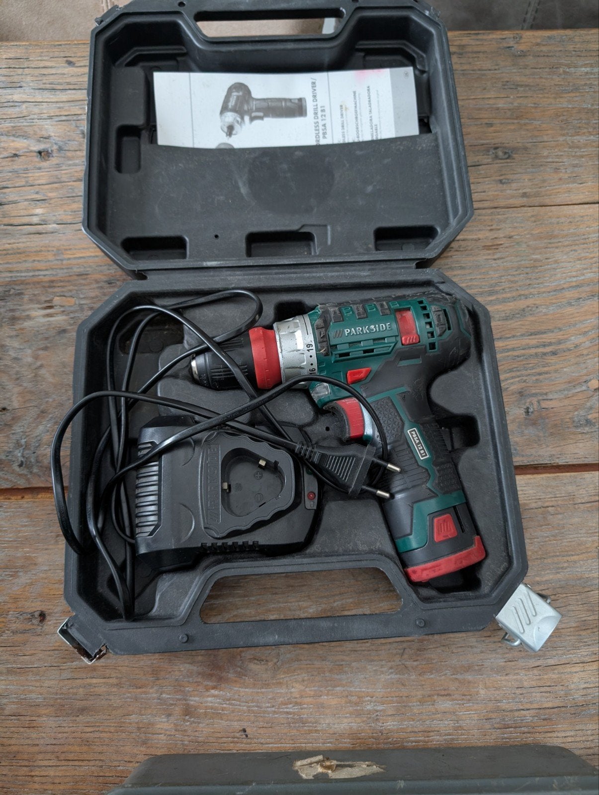 parkside accu schroef boormachine (PBSA 12 B1), Doe-het-zelf en Verbouw, Ophalen, Gebruikt, Minder dan 400 watt, Boor- en Schroefmachine