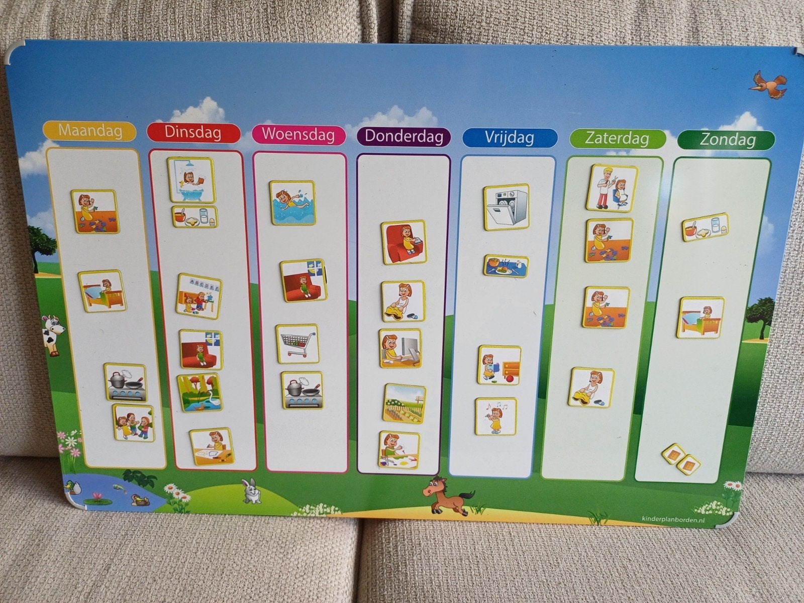 kinderplanbord + heel veel pictogrammen, Ophalen of Verzenden, Zo goed als nieuw