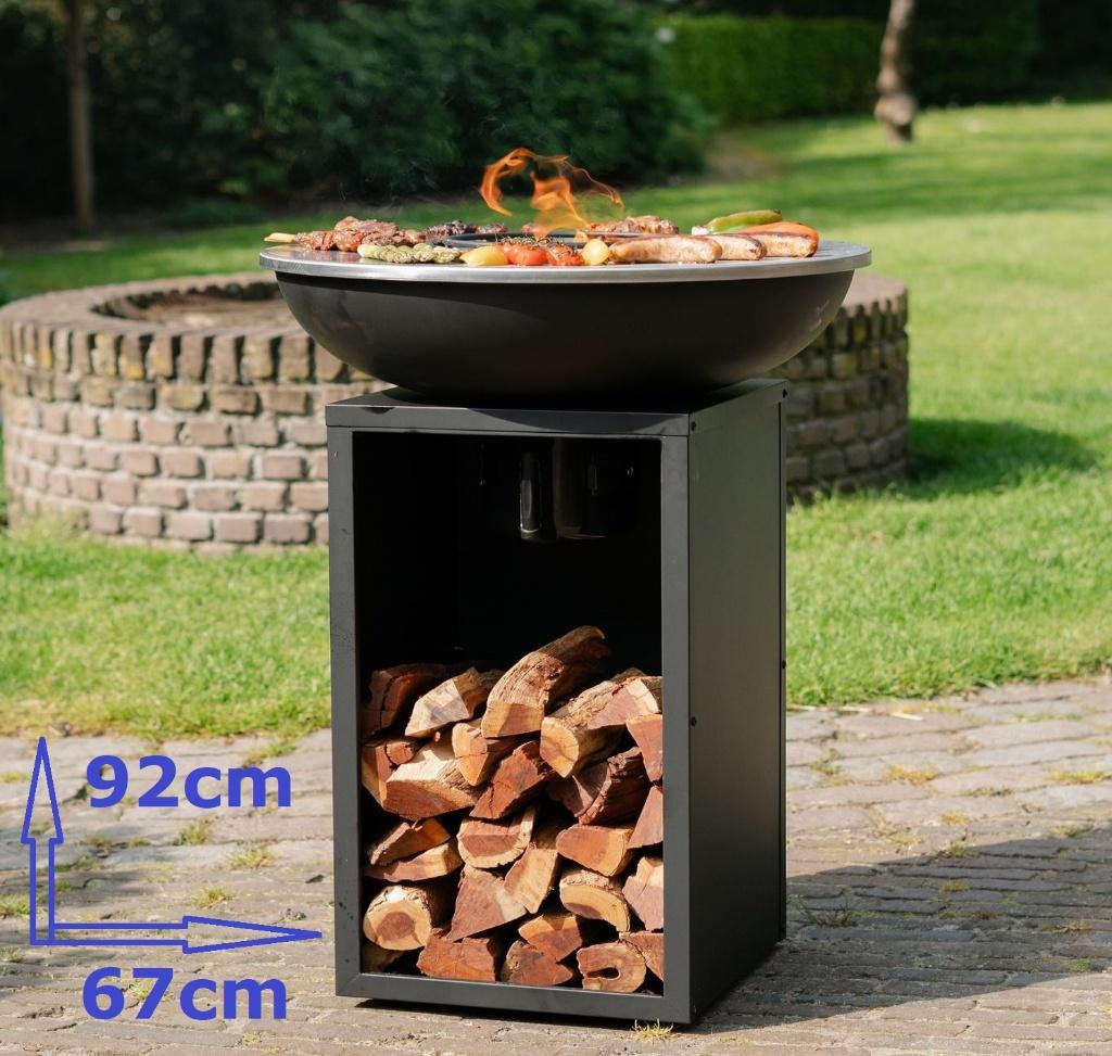 Plancha BBQ Amigo 67cm bakplaat RVS en hoes Nieuw, Tuin en Terras, Ophalen of Verzenden, Nieuw, RJRoyal Living, Met accessoires