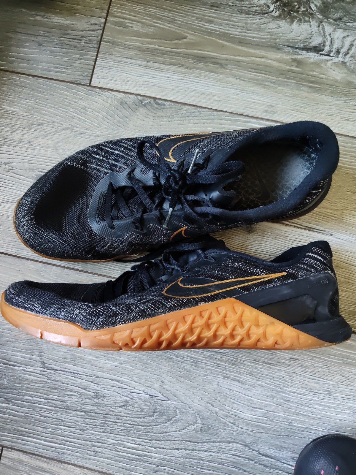 Nike Metcon sportschoenen - Zwart/Oranje, Fitness, Maat 48/50 (M), Zwart, Nike