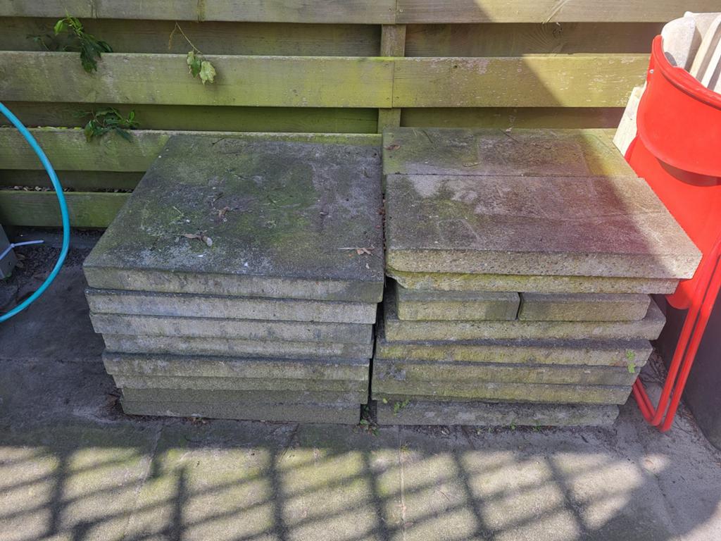 Gratis tuintegels, Ophalen, Gebruikt, Hout
