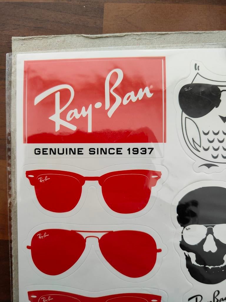 Stickervel Ray-Ban, Verzamelen, Verzenden