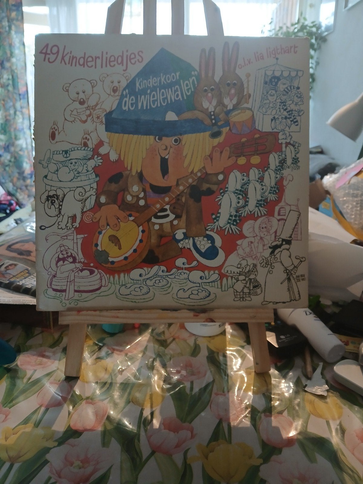 49 Kinderliedjes lp Kinderkoor De Wielewalen (LP), Ophalen of Verzenden, Gebruikt, Muziek, 6 tot 9 jaar
