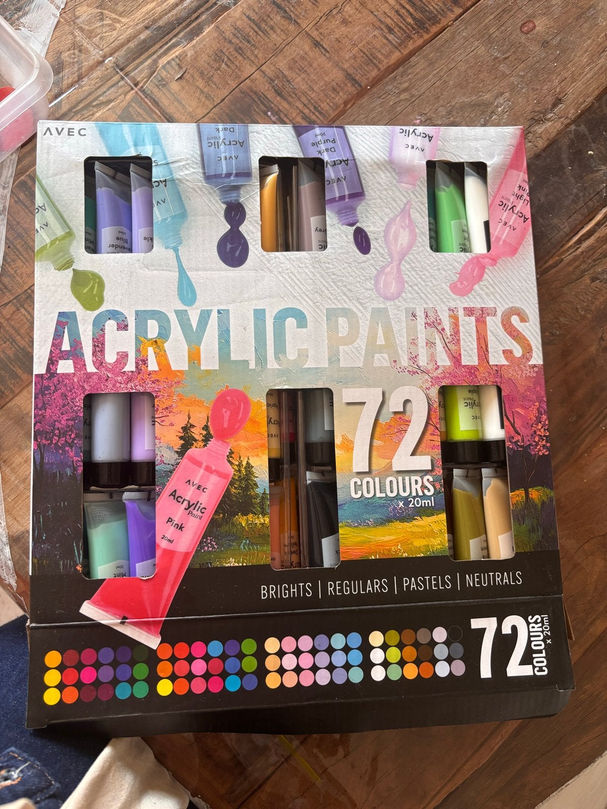 AVEC Acrylic Paints - 72 kleuren (meeste nieuw), Ophalen of Verzenden, Zo goed als nieuw, Acrylverf