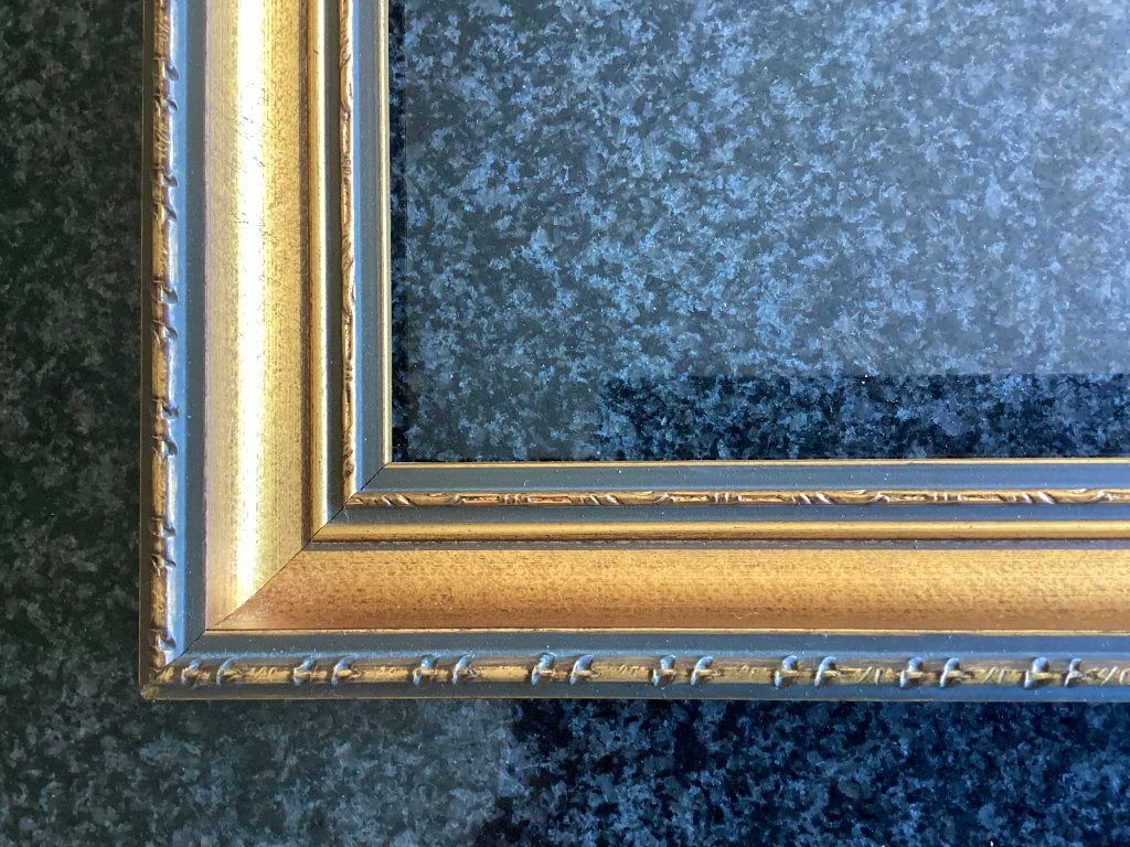 Schilderijlijst, goud, hout, decor, vintage, 33,2x33,2, Ophalen, Hout, Goud, Schilderijlijst