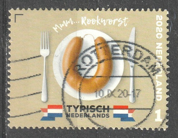 nvph 3822 Typisch Nederlands 2020 Rookworst, Ophalen of Verzenden, Na 1940, Gestempeld