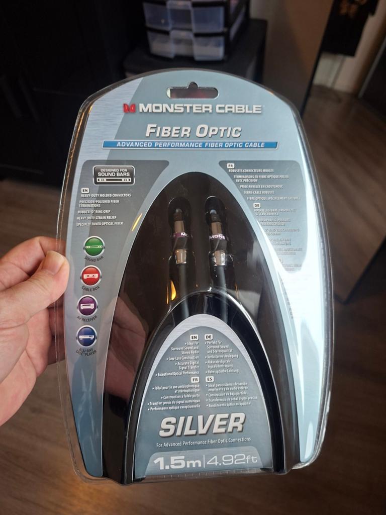 Monster Fiber Optic Kabel - 1.5m Optische Kabel, Ophalen of Verzenden, Nieuw, Minder dan 2 meter, Optische kabel
