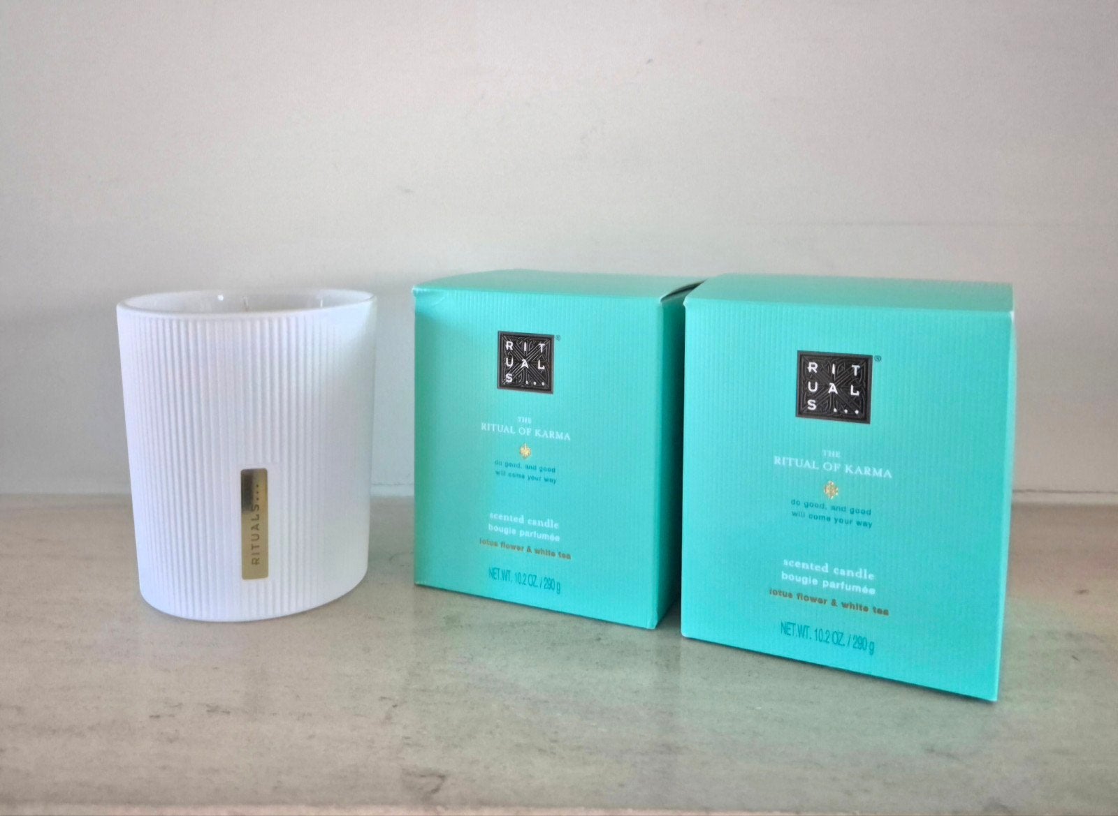 Rituals | Karma | Geurkaars 290 gram kaars, Huis en Inrichting, Woonaccessoires | Kandelaars en Kaarsen, Ophalen, Wit, Nieuw, Rituals