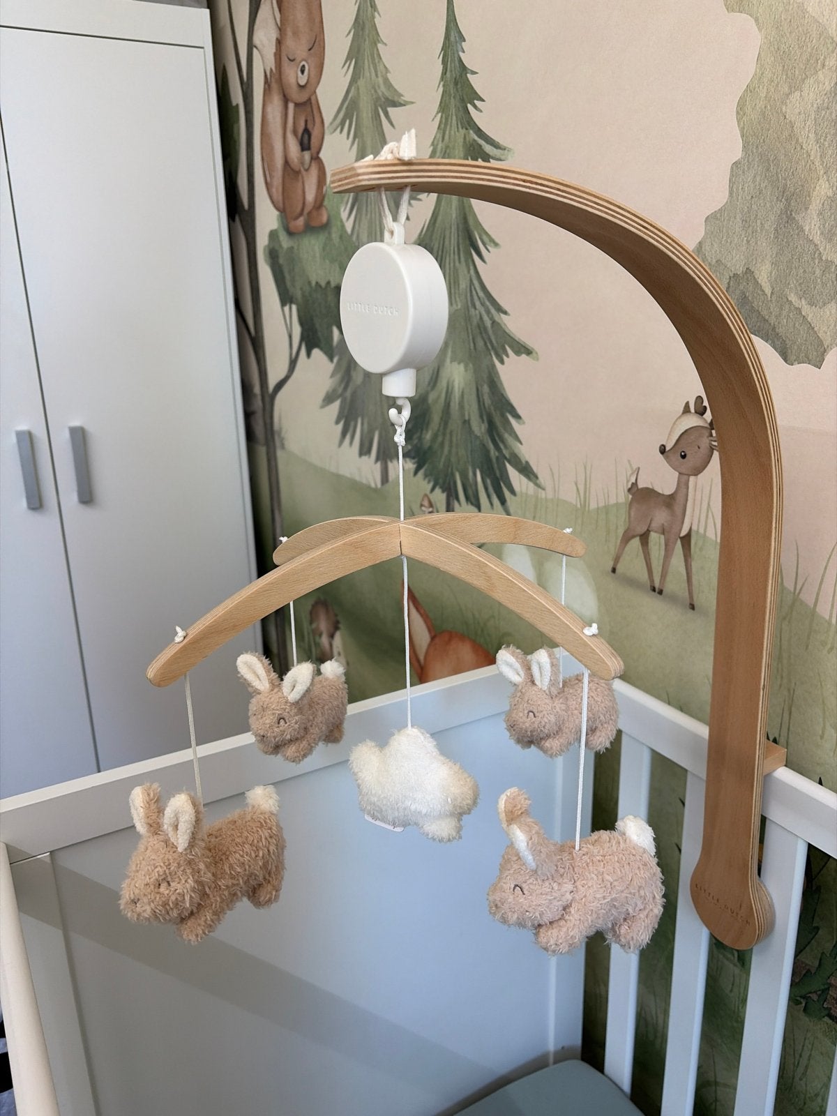 Little Dutch Muziekmobiel Konijntjes, Kinderen en Baby's, Ophalen, Zo goed als nieuw, Mobiel, Met geluid
