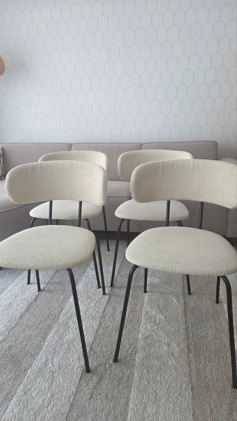 eetkamerstoelen Bolzano Kwantum off-white, Ophalen, Zo goed als nieuw, Wit, Vier