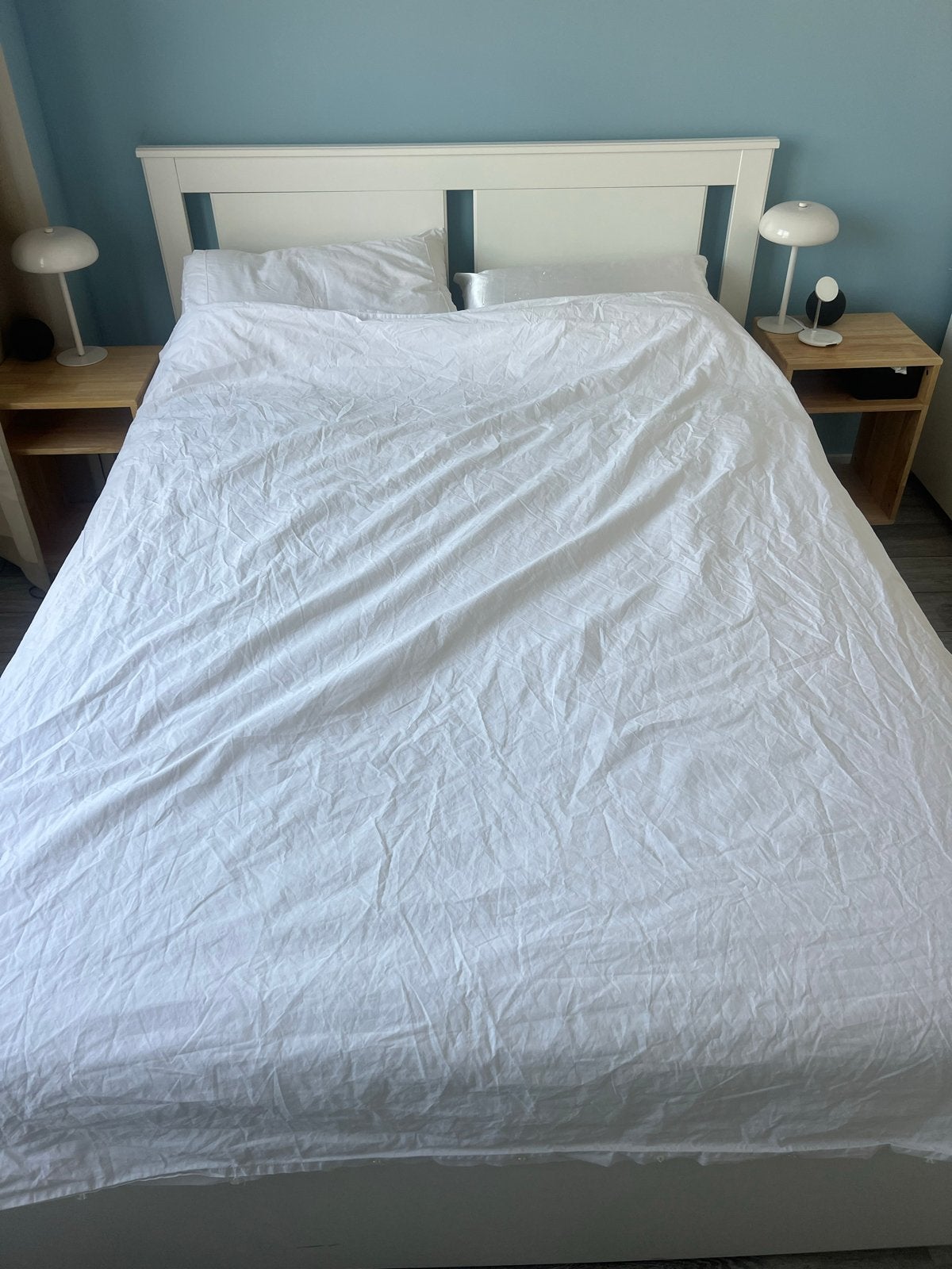 IKEA tweepersoonsbed (inclusief matras), Ophalen, Gebruikt, Wit, Tweepersoons