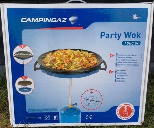 Campingaz Party Wok 1900W met optionele gasfles, Ophalen, Zo goed als nieuw