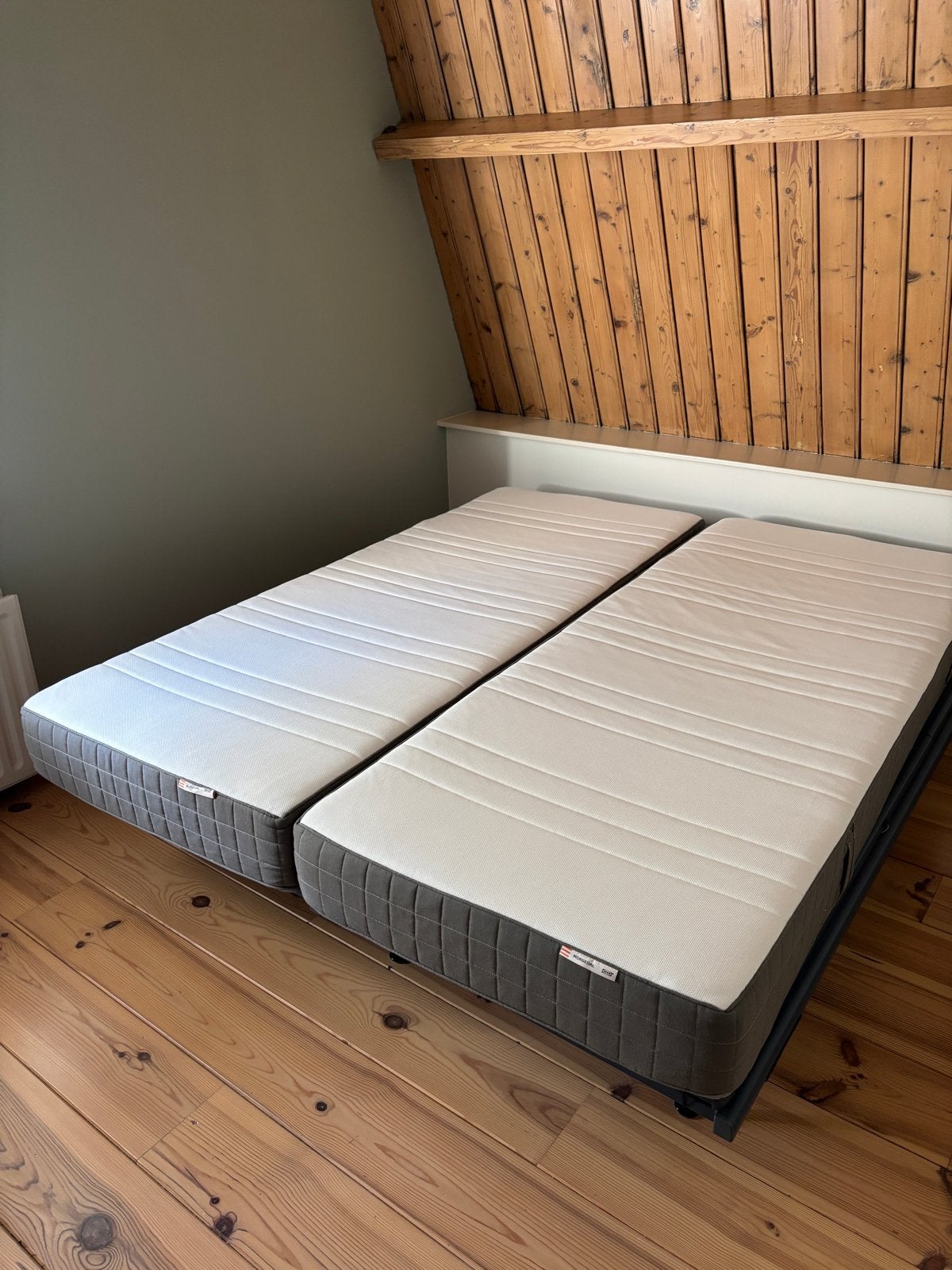 Auping bed 160x 200 met IKEA matrassen, Ophalen, Gebruikt, Tweepersoons, 200 cm