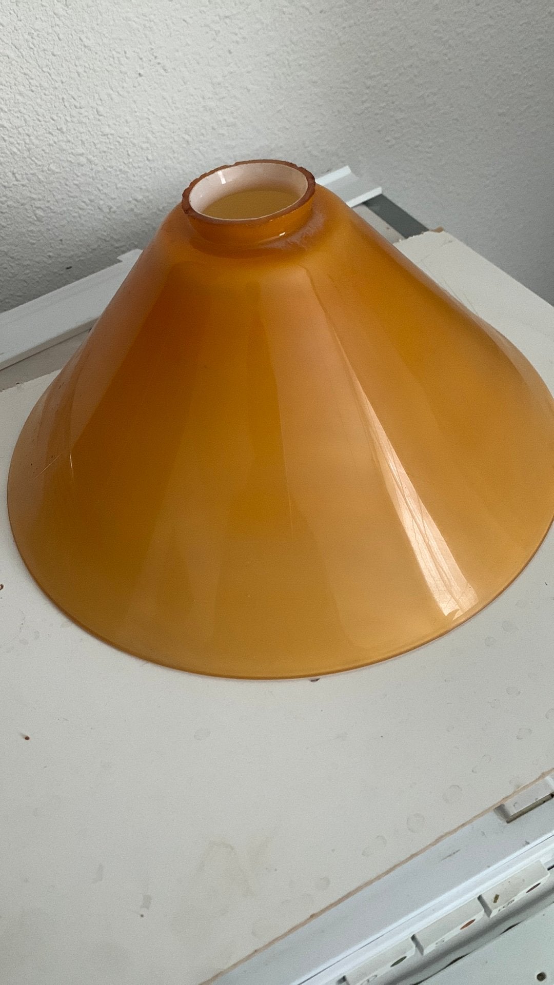 Lampenkap glas, Hanglamp, 14 cm, Geel, Rond