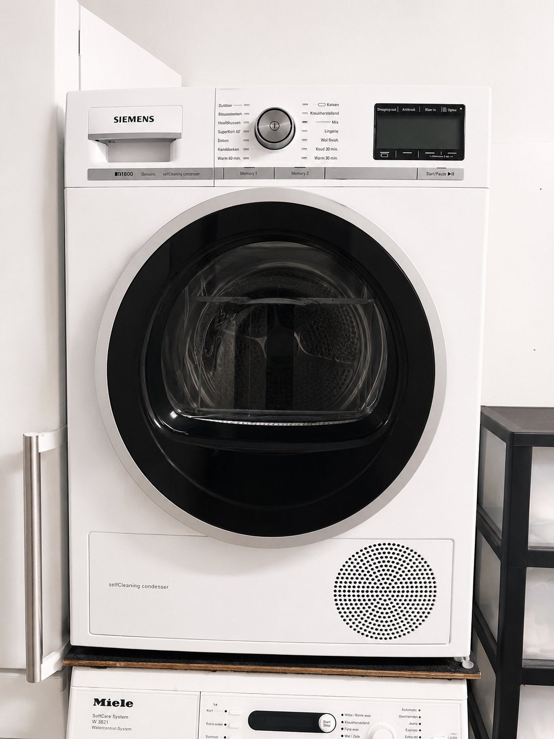 Siemens iQ800 Wasdroger - Zelfreinigende Condensor, Ophalen, Gebruikt, 8 tot 10 kg, Voorlader